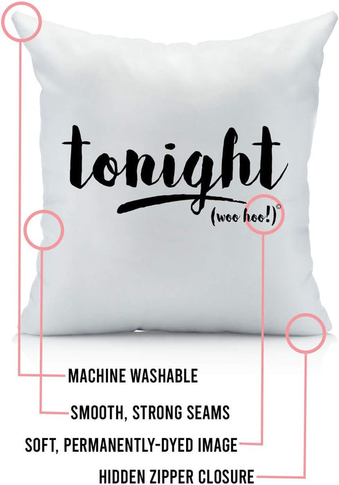 Oh, Susannah Tonight Not Tonight Reversible Pillowcase Bridal Shower Gift (18x18 in, Tonight -Not)...
