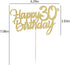 PALASASA Gold Happy Birthday cake topper - Hello 30, Cheers to 30 Years, 30 Anniversary/Birthday Cake Topper Party Decoration (30th)...