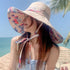 6" Extra Wide Brim Sun Hats UPF 50+ UV Protection Packable Beach Hat Strap Women...