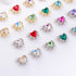 10Pcs Silver Heart Nail Art Charms Rhinestones for Nails Valentine's Day Decals 3D Luxury Love Crystal Nail Rhinestones Gems Love Crystals Diamond...