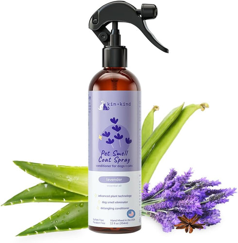 kin+kind Dog Deodorizing Spray - Safe, Natural, & Easy to Use Pet Odor Eliminator, Premium Cat/Dog Detangler Spray Formula Made w/Aloe, Dog Deodor...