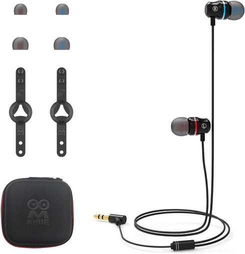 AMVR Noise Isolating Earbuds Earphones Custom Made for Meta Quest 2 VR Headset, with 3D 360 Degree Sound in-Ear Headphones and Earphone Silicone H...