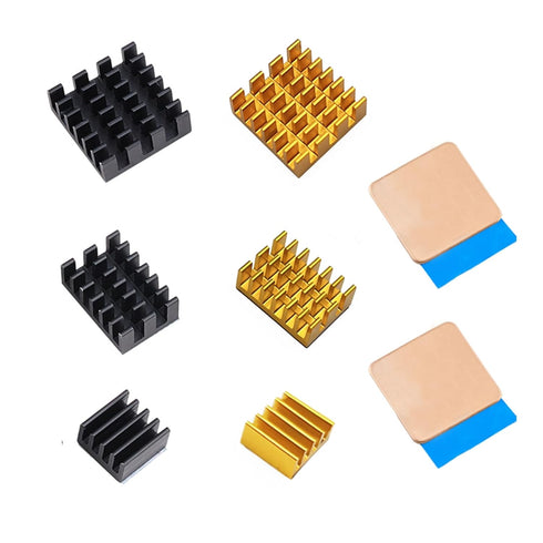 Raspberry Pi 4b Heatsink Kit Aluminum + Copper Pad Heat Sink Thermal Conductive Adhesive Tape for Cooling Cooler Raspberry Pi 4 Model B (8PCS)...