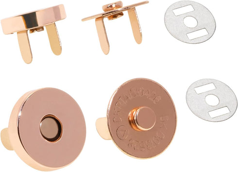 Mini Skater 14mm Small Rose Gold Magnetic Button Clasps Snaps Closures Fastener for Sewing Projects DIY Small Craft Clothing Totes Handbag Leather...
