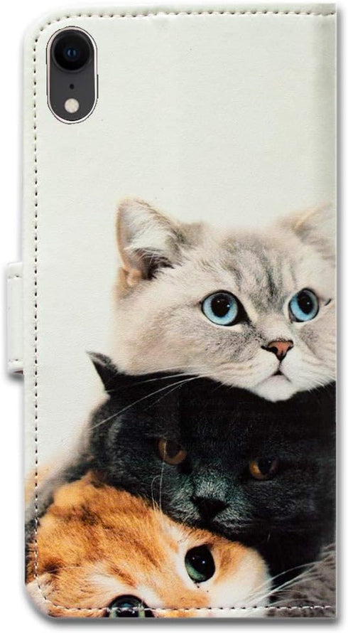 Bcov iPhone XR Wallet Case, Cute Brown Cat Leather Flip Wallet Case Cover with Card Slot Holder Kickstand for iPhone XR...
