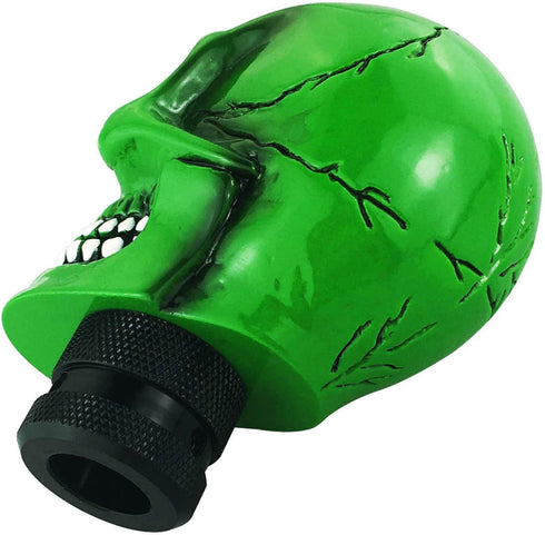 Abfer Skull Shift Knob Car Gear Shifer Knobs Unique Stick Shifting Handle Replacement for Most Automatic Manual Vehicles, Green...