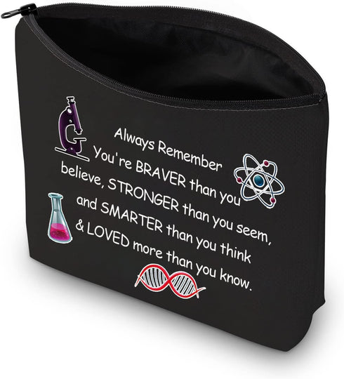 MBMSO Science Gifts Makeup Bag Chemists Biologist Physicist Teacher Student Gifts Zipper Pouch Cosmetic Bag Travel Bag Toiletry Organizer (Science...