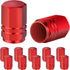 Red Auto Tire Valve Stem Caps: Tire Air Pressure Caps, Universal Schrader Valve Cap for Car Bike Truck Motorcycles...