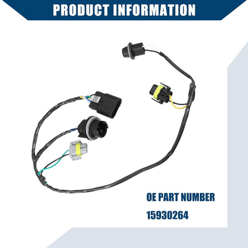 No.15930264 Headlight Wiring Harness Headlamp Socket Connector Wire for Chevy Malibu 2008-2012 / Front Headlamp Wire Harness Connector/Durable Pla...