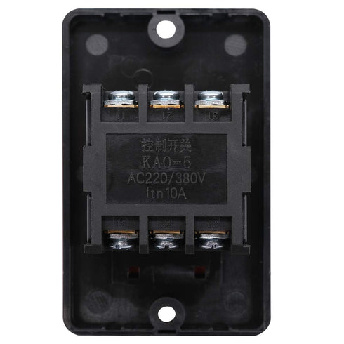 mxuteuk Waterproof Push Button Switch Motor On Off Switch Start Stop Switch Self Lock Mechanical Equipment Control Station 10A AC 220V/380V KAO-10...