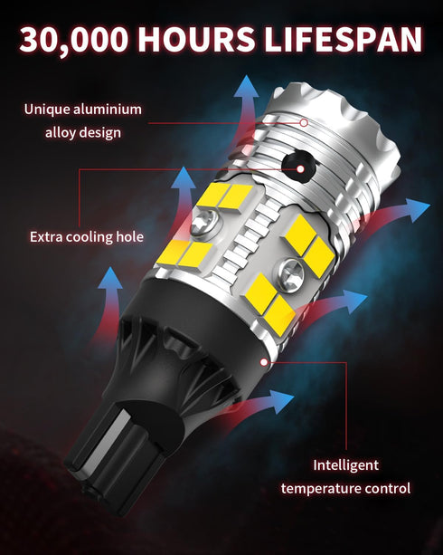 LASFIT 921 LED Bulb Reverse Lights, 912 T15 Back Up Light CANBUS Error Free W16W 906 Reversing Bulb 904 916 6000K Xenon White New Upgrade Design, ...