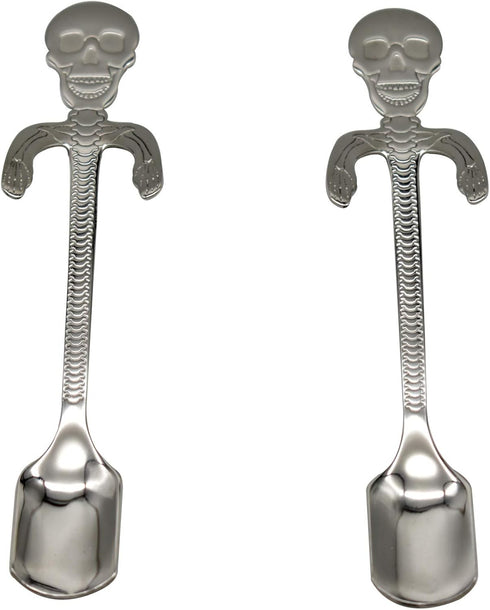 Maydahui 6PCS Skull Spoon 5 inch 18/10?304 ?Stainless Steel Hanging Teaspoons Coffee Tea Sugar Espresso Dessert Stirring Spoons Design for Hallowe...