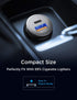 USB C Car Charger Super Mini AINOPE All Metal 54W Fast USB Car Charger PD&QC 3.0 Dual Port Car Adapter Compatible with iPhone 15 Pro Max/Mini iPho...