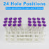 Plastic Test Tube Rack, 24 Holes?Test Tube Holder for 25 mm Test Tubes, White Vial Holder, Detachable Test Tube Holder Rack (1pcs?24 Holes?...