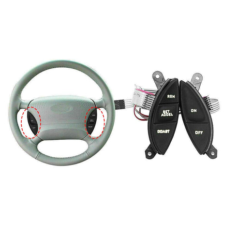 HUSUKU Steering Wheel Mounted Cruise Control Switch Buttons Kit Replacement Fit for 1998-2003 Ford Ranger 2001-2005 Ford Explorer Sport Trac F150 ...
