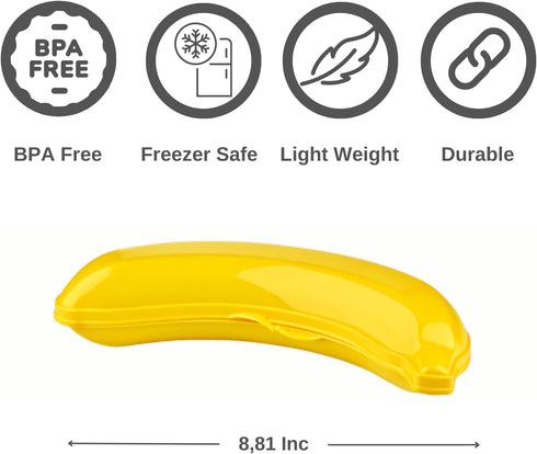 SUMELA Banana Keeper Guard, Reusable Outdoor Travel Case, Banana Protector, Kitchen Gadgets… BPA-FREE Storage Pod, Storage Box for Picnic Camping,...
