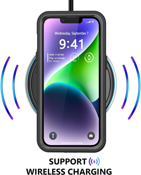 for iPhone 14 Waterproof Case with Built-in Screen Protector, Shockproof Dustproof Full Body Protective IP68 Waterproof Phone Case for iPhone 14 6...