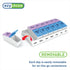 Ezy Dose Weekly (7-Day) AM/PM Pill Organizer, Vitamin and Medicine Box, Small Pop-out Compartments, 2 Times a Day, Blue and Purple Lids...