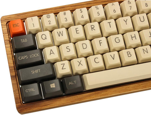 YMDK Carbon Top print 60 87 104 Keycaps Thick PBT OEM Profile Keycap for MX Mechanical Keyboard (Only Keycap) (104)...