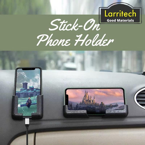 Stick-on Gravity Car Phone Holder Sleeves Strong Sticker Two Sides Cradle (Black)......