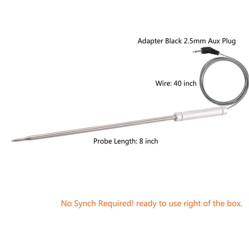 Replacement TP-08 TP20 TP25 Thermopro Probe 2.5mm Grill Temperature Probe for TP27 TP04 TP06 TP07 TP09TP-10 TP16 TP17 TP28 TP829 TP930...
