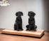 Fine Ceramic Black Labrador Dog Salt & Pepper Shakers Set, 3-3/4" H...