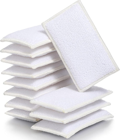 12 Pcs Interior Scrubbing Sponge for Leather Plastic Car Microfiber Kitchen Sponge Household Cleaning Sponges Double Sided Dish Sponge Cleaning Ki...