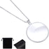 4 Pieces 5.5X Magnifying Glass Necklace Magnifier Necklace Pendant Optical Magnifier with Chain Necklace for Library, Reading, Zooming and Jewelry...