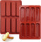 Finger Biscuit Silicone Mould, 2Pack 8 Cavities Finger Shaped Molds Granola Bars Twinkie Cake Pan Rectangular Strip Mold for Baking Energy Bars, C...