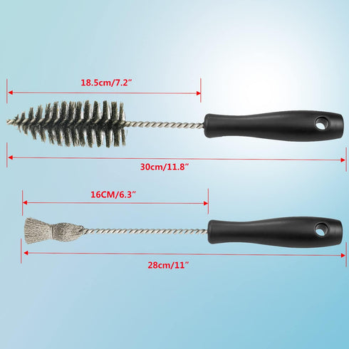 2pcs Injector Sleeve Cup Bore Seat Cleaning Brush Kit Compatible with Ford Powerstroke 7.3L 6.0L 6.4L 6.7L 1994-2018, Caterpillar 3126 C7 C9, Navi...