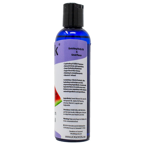LICK Watermelon Scented Body Oil - Vitamin E Infused, Moisturizing and Hydrating After Shower Body Oil, Antioxidant Protection, Soothing Aromather...