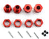 17mm Wheel Hex 5mm Extended and 17mm Wheel Nut Aluminum Alloy for ARRMA Kraton 6S Outcast 6S Notorious 6S Talion 6S Upgrades Parts (Red)...