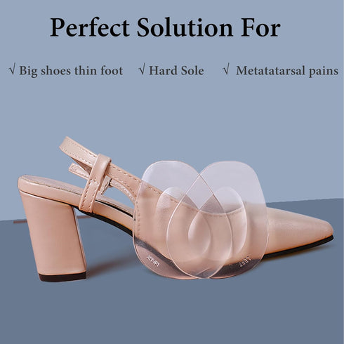 4 Pair Metatarsal Pads Women, Gel Self Adhesive Metatarsal Pads Mens, Firmly Adhered and Reusable Metatarsal Foot Pads, Easy to Clean and Quick Dr...