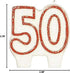 #50 Celebration Candle| White/Red | Party Supply...