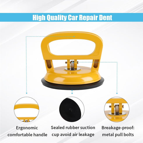 3 Pack Car Dent Puller, Car Dent Puller Kit Handle Lifter Powerful Car Dent Remover, Dent Removal Kit and Dent Repair Puller for Car Body Dent, Gl...