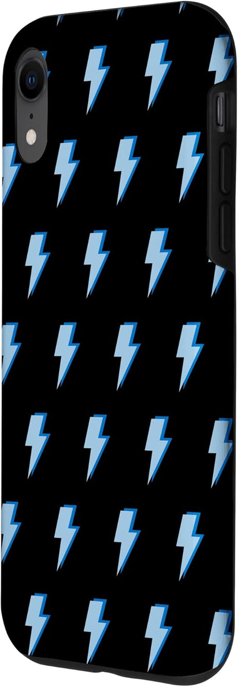 iPhone XR Lightning Bolt Blue Pattern Cute Trendy Aesthetic Phone Case...