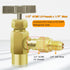 Boltigen R1234YF Refrigerant Tank Adapters, R12 to R1234YF Adapter Connector, 1/2 LH to 1/4 Flare R1234YF Vacuum Pump Adapter Fittings with Valve ...