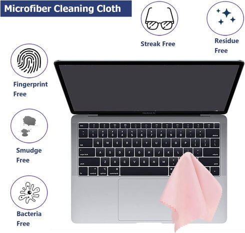 Glasses Cleaner Cloth - Microfiber Cloth for Eyeglasses, Lenses, Cameras, Screens, Cell Phone, LCD TV Screens and More - 6"x7" (Pink, 12 Pack)...