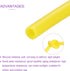 DMiotech 5/32" ID 1/4" OD 3.3 Feet Silicone Tube Yellow Industrial Silicone Tubing for Water Air Pump...