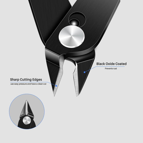 NICE-POWER Wire Cutter, 5 Inch Professional Small Wire Cutters Electronic Flush Cutter Carbon Steel Mini Nipper Jewelry Nippers Clippers for Hobby...