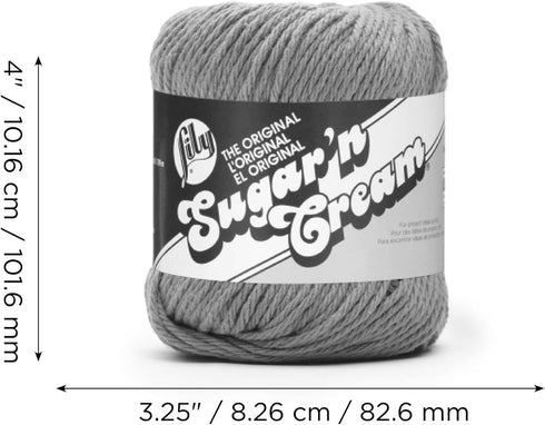 Lily Sugar 'N Cream The Original Solid Yarn, 2.5oz, Medium 4 Gauge, 100% Cotton - Country Yellow - Machine Wash & Dry...