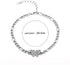 Boho Crystal Butterfly Anklet Bracelet Cz Paved Rhinestone Butterfly Ankle Bracelet Silver Cz Butterfly Dangle Ankle Foot Chain Beach Curb Chain F...