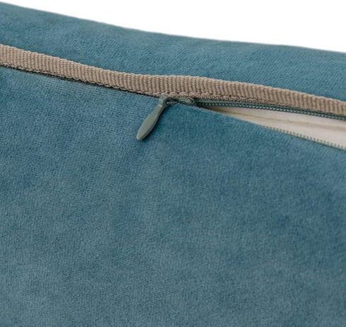 Solid Velvet Decorative Throw Pillowcase Luxury Soft Cushion Cover for Sofa Couch Chair 14 x 24 Inches Blue...