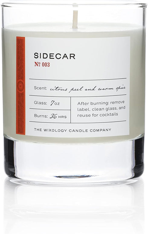 Wixology Cocktail Inspired Bourbon Candle - Sidecar Scent - Coconut and Soy Blended Wax - Hand Poured in Re-Usable Rocks Glass - Made in Kentucky ...
