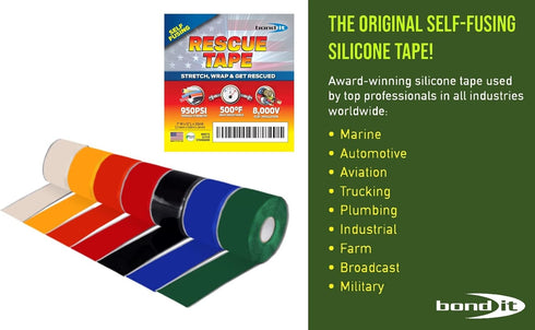 Rescue Tape, Self-Fusing Silicone Tape, Emergency Plumbing Pipe & Radiator Hose Repair, Electrical Insulation, Military Std, 1" x 12', Yellow...