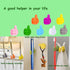 16PCS Self-Adhesive Silicone Thumb Hooks Multi-Function Cable Holder Wall Decoration Finger Hook for Earphone,Toothbrush,Key,Makeup Brush Wire Des...