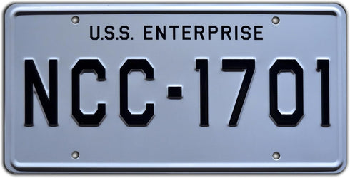 USS Enterprise | NCC-1701 | Metal Stamped License Plate...