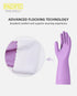 PACIFIC PPE Reusable Dishwashing Cleaning Rubber Gloves, Dish Washing Gloves with Flocked Cotton Liner, Kitchen Gloves, Latex Free, Purple, Small...