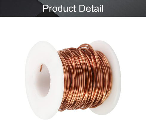 Fielect 0.38mm Inner Dia Magnet Wire Enameled Copper Wire Winding Coil 164Ft Length QA-1-155 2UEW Model Widely Used for A Variety of Motors...