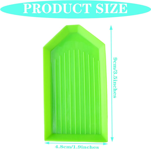 20PCS Green Plastic Diamond Painting Trays,3.5inches x 1.9inches Bead Sorting Trays Organizer, Diamond Painting Tool Accessories for DIY Art Craft...